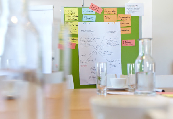 Seminartisch vor Metaplanwand